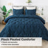 Marquis Luxurious Pinch Pleated All-Season Comforter With  Pillow Shams